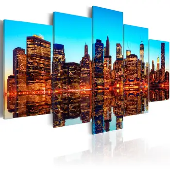 

New York picture-reddish lights-100x50 cm