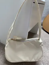 Bolso Baguette pequeño de piel sintética para mujer, pochette de diseño a la moda, suave, para hombro, Vintage, sencillo, tipo Clutch