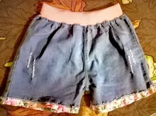 Pantalones cortos de vaquero con cintura elástica para niñas, bermuda femenina de princesa con estampado de flores a la moda para verano