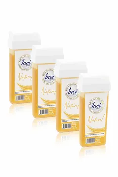 

Pearl yellow cartridge roll on depilatory 4 PCs, filling, waxing depilation, sugar-free wax, hair removal, feather