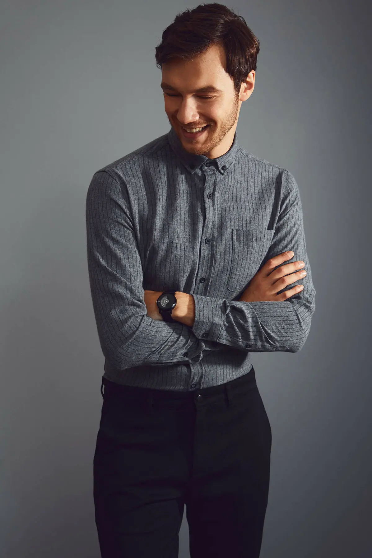 

DeFacto Man Smart Casual Shirts Men Business Wear Shirts Male Office Long Sleeve Shirt-M4599AZ19WN