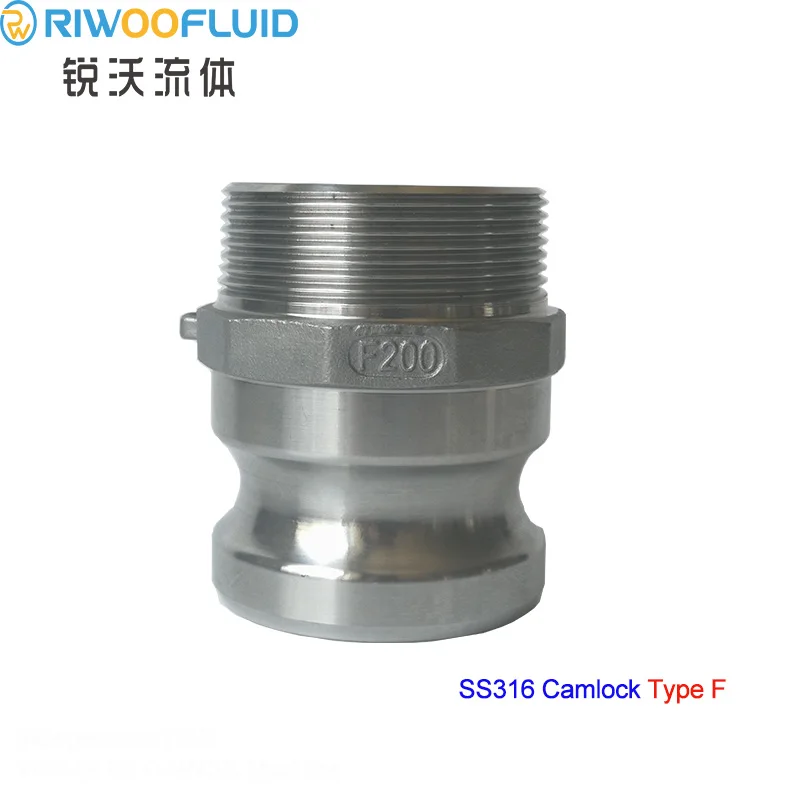 

RIWOOFLUID Casting Stainless Steel 316 BSPT Thread Type F Camlock Coupling