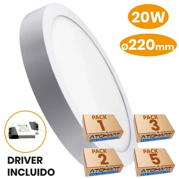 

LED ATOMANT®20W 1800LM surface Driver included LED Panel Downlight round a ++ lighting home office lights