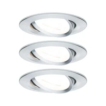 93433 Светильник встраиваемый, комплект Nova LED 3x6,5 GU10 Alu