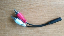 RCA de 3,5mm hembra Conector estéreo de Cable Y enchufe a 2 adaptador macho RCA de Audio 3,5 enchufe auxiliar conector de auriculares Cable de música