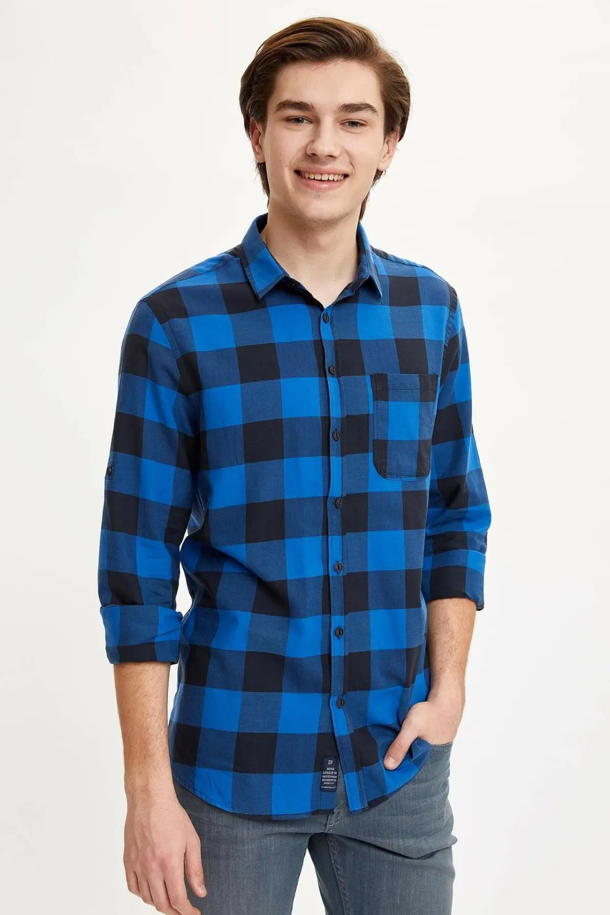 DeFacto Man Long Sleeve Shirt Men's Casual Plaids Shirts Men's Spring Plaids Shirts Men's Top Shirts-M6498AZ20SP DeFacto Man Long Sleeve Shirt Men's Casual Plaids Shirts Men's Spring Plaids Shirts Men's Top Shirts-M6498AZ20SP