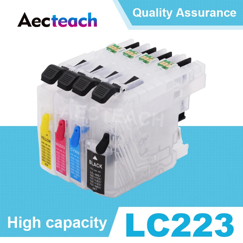 Aecteach пустые чернильные картриджи для принтера Brother LC223 XL LC 221 223 225 227 229 MFC-J4420DW J4620DW J4625DW J5320DW J480DW