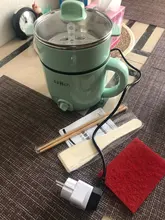 Mini máquina de Cocina eléctrica multifunción para el hogar, olla caliente de una sola/doble capa, olla de arroz multieléctrica, sartén antiadherente, 220V