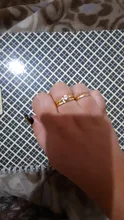Anillos CC para mujeres y hombres, conjunto de anillo de circonia cúbica, Color amarillo y dorado, accesorios de compromiso de boda CC2095