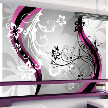 

Wall mural-Zig zag flower (pink)-150x105 cm