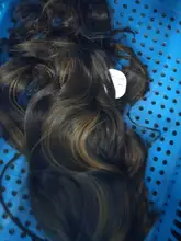 ALAN EATON-Peluca de cabello sintético para mujer afroamericana, cabellera artificial largo ondulado con flequillo, color negro, marrón y dorado, resistente al calor