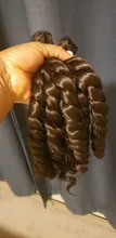 Funmi-pelucas de cabello sintético para mujeres negras, pelo rizado con mechones, Color negro SOKU, 4 mechones