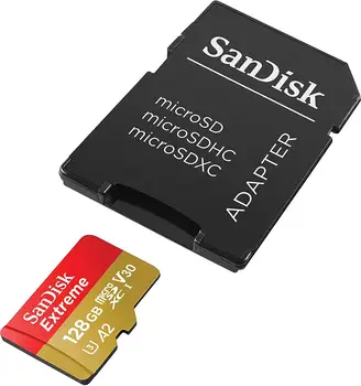 

SANDISK EXTREME MICRO SDXC UHS-I 128GB MEMORY CARD WITH ADAPTER C10 U3 (SDSQXA1-128G-GN6AA