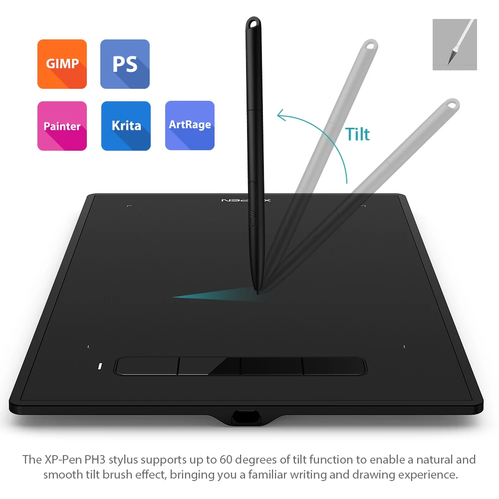 XP-PEN G960S Plus 9x6 Zoll Stift Tablet Drawing Tablet Pen Tablet mit 4 Shortcut Keys 8192 Druckempfindlichkeiten 