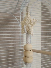 8Pcs/Set Bird Parrot Toys Wooden Hanging Swing Hammock Climbing Ladders Perches