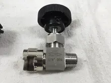 Free ship Adjustable Needle valve 1/8 1/4 3/8 1/2 male thread stainless steel 304