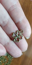 50 Uds Charms Flor de trébol 17x14mm AJUSTE DE colgante antiguo, Vintage bronce tibetano Color plata buscando, DIY para pulsera collar