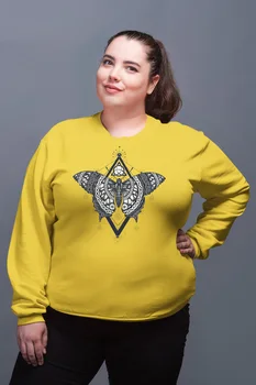 

Angemiel Wear Cosmic Butterfly Yellow Women Sweatshirts