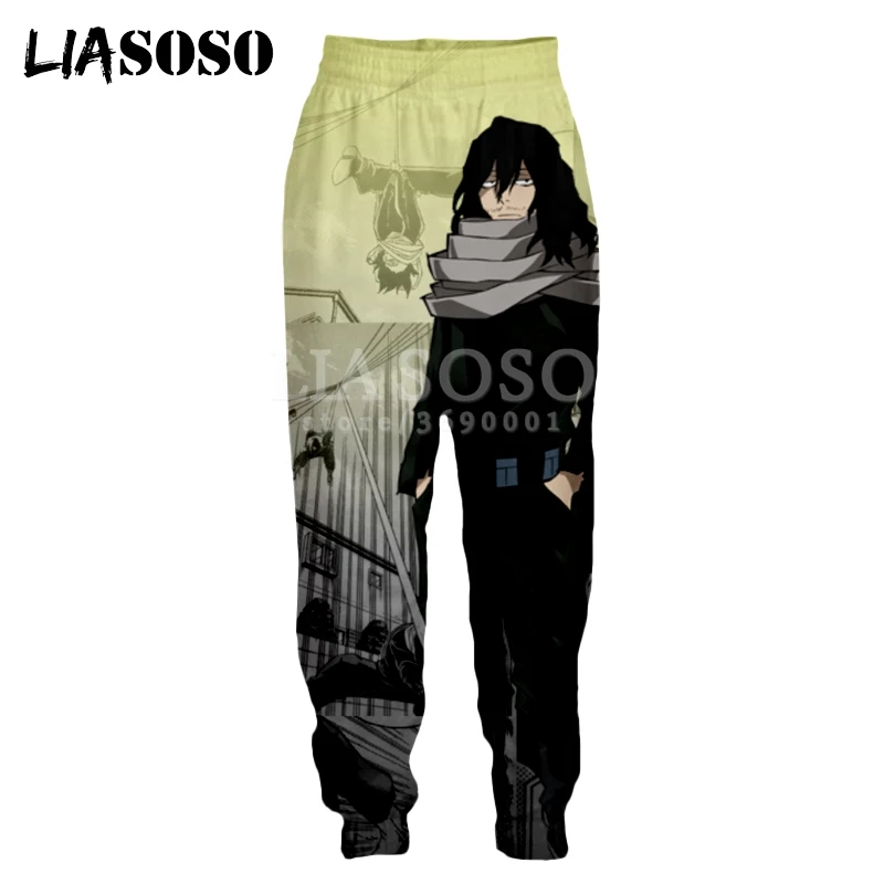 LIASOSO, 3d принт, унисекс, спортивные штаны, аниме, комиксы, бакугоу, кацуки, шигараки, томура, повседневные тренировочные штаны, крутые штаны для бега, X2793