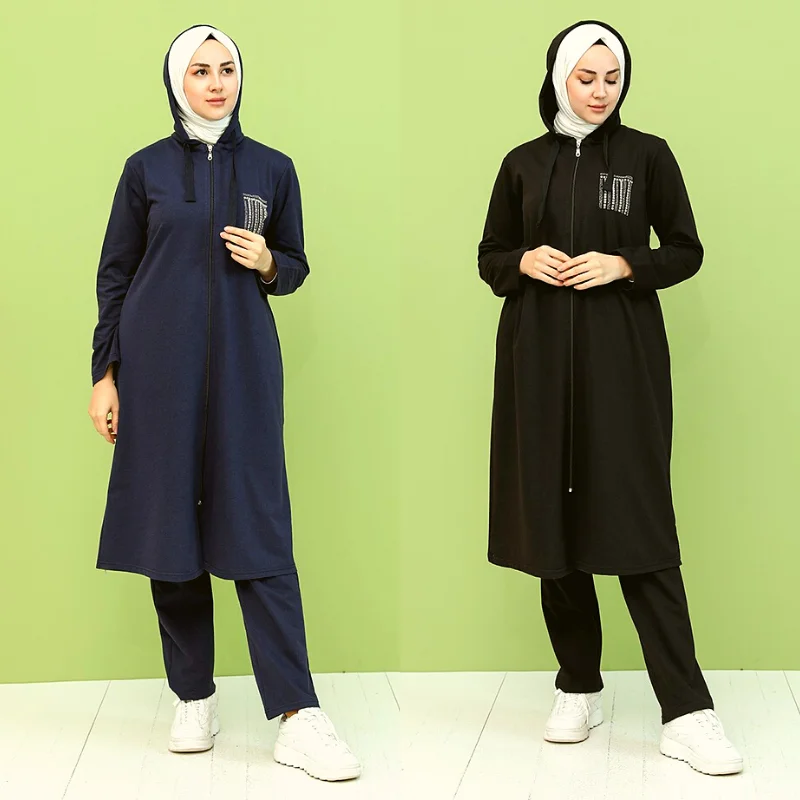 Precio bajo Conjuntos de dos piezas para mujer, chándal de hasta la talla 58, Hijab musulmán a juego musulmán conjuntos ropa mujer musulmana turquia burkini abaya dubai vestidos musulmanes chandal musulmana ropa hijab musulmán qxQKMD9QA3V