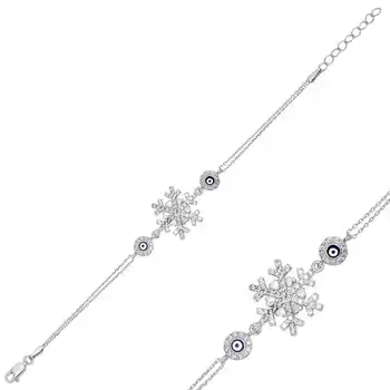 

Merve Silver The Genres Change Snowflake lady bracelet