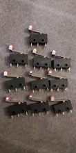10 unids/set Mini 3-Pin tacto interruptor KW12-3 5A 250V Mango redondo reloj microinterruptor