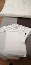 Ropa Deportiva de manga larga para hombre, camisa de compresión con cuello levantado para gimnasio y ciclismo