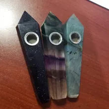 Pipa para fumar de cuarzo Natural, varilla de punto de amatista de sueño, tratamiento de GEMA con filtro de Metal, precio al por mayor, 1 ud.