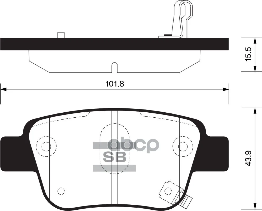 Колодки Тормозные Задние Sangsin Brake Sp2184 Sangsin brake арт. SP2184