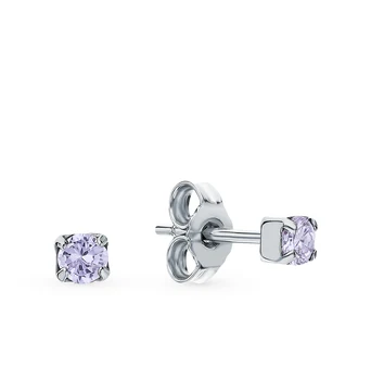 

Silver earrings with cubic zirconia sunlight sample 925 test