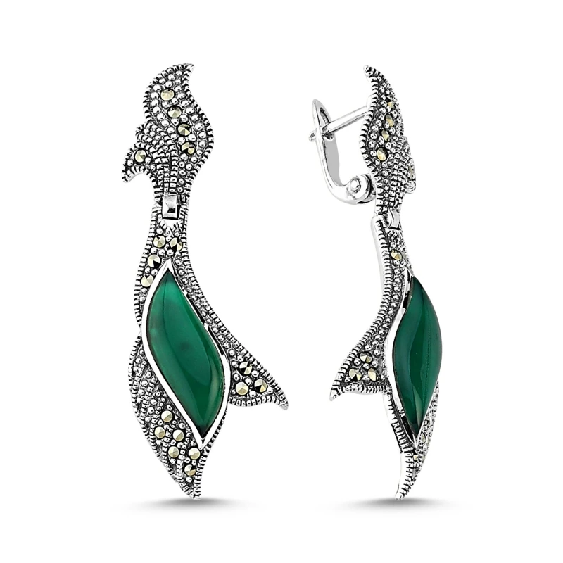 

Armagano Marcasite & Natural Stone Earrings