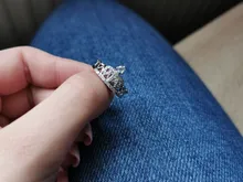 UMODE corona anillo para las mujeres Zircon de oro rosa de moda de lujo de compromiso de boda, anillos de promesa de accesorios de joyería UR0217