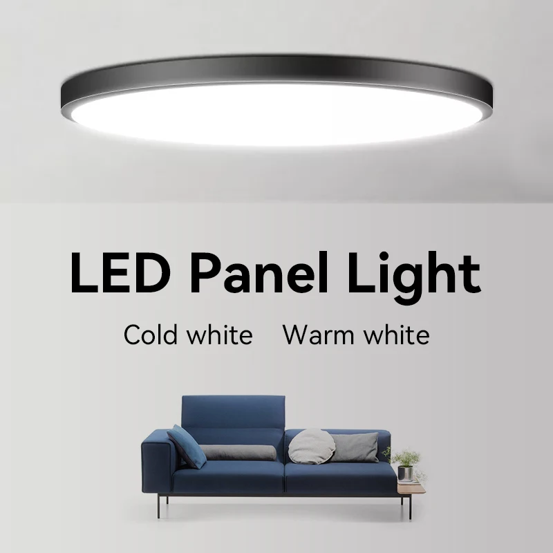 Round LED Panel Ceiling Light, 15W-50W, Surface Mount for Indoor Home, Kitchen, Bedroom Lighting