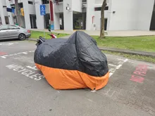 Cubierta Universal para motocicleta, lona M-4XL, Protector UV, para todas las estaciones, impermeable, a prueba de polvo, bloqueo de tela para Motor de bicicleta