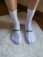Calcetines de ciclismo hasta la rodilla para hombre y mujer, calcetín de fútbol para correr, equipo deportivo para senderismo, de algodón, por encima de la rodilla