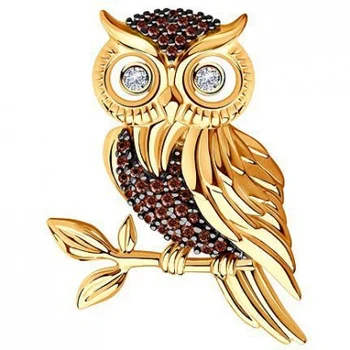 

Sokolov brooch with 40 cubic zirconia silver with gilding