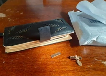 Cartera larga de piel sintética para mujer, bolso dorado con hojas ahuecadas, monedero