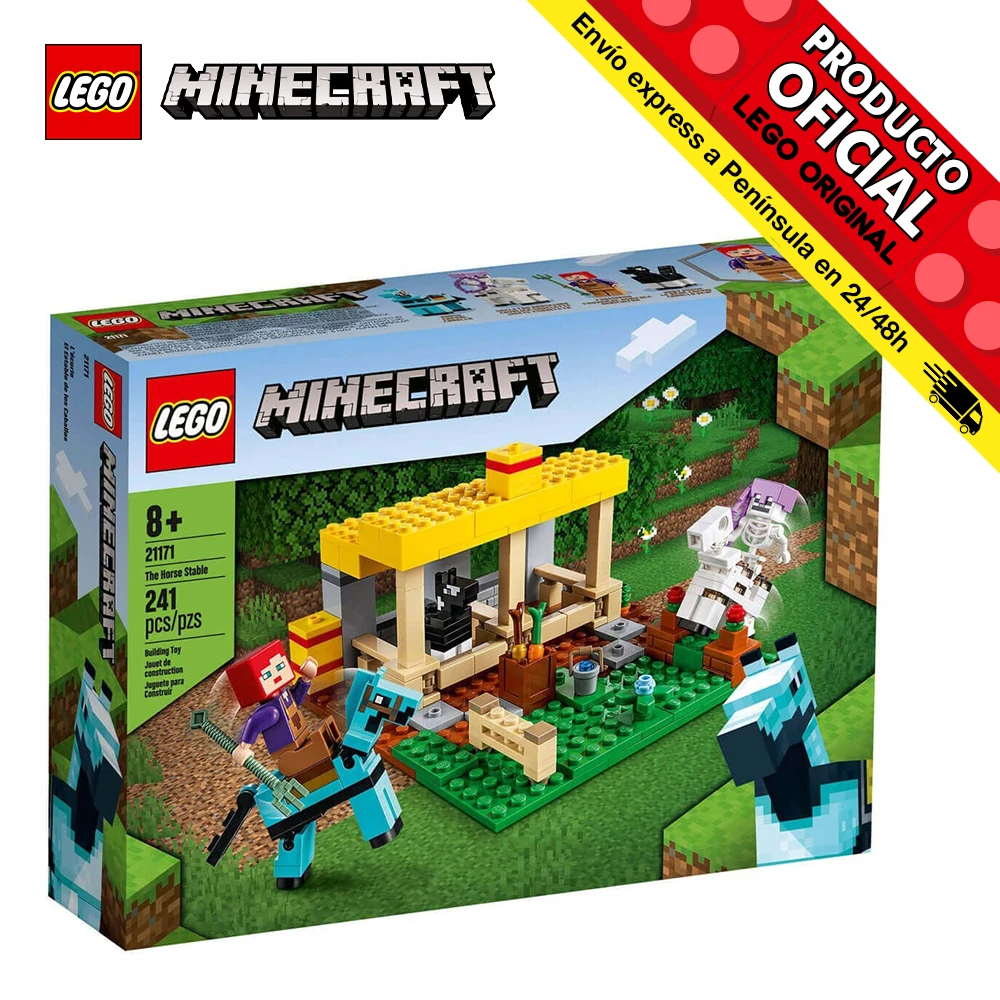 The Stall The Horses Lego Minecraft Toys Shop Kids Girls Pieces Original Official License Blocks Soft Plastic Blocks Aliexpress
