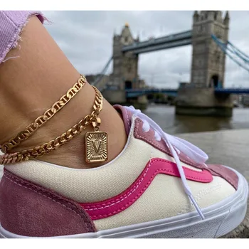

Initial Gold Anklet for Women Bracelet Stainless Steel Anklet Capital Leg Bracelet Alphabet Chain Initial Anklet Gifts