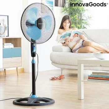 

Freestanding Fan InnovaGoods Ø 40 cm 50W Black blue
