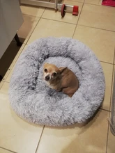 FortyLions-Cama larga de felpa para perros y gatos, cojín largo de felpa super suave y esponjoso para mascotas, cómoda para casa