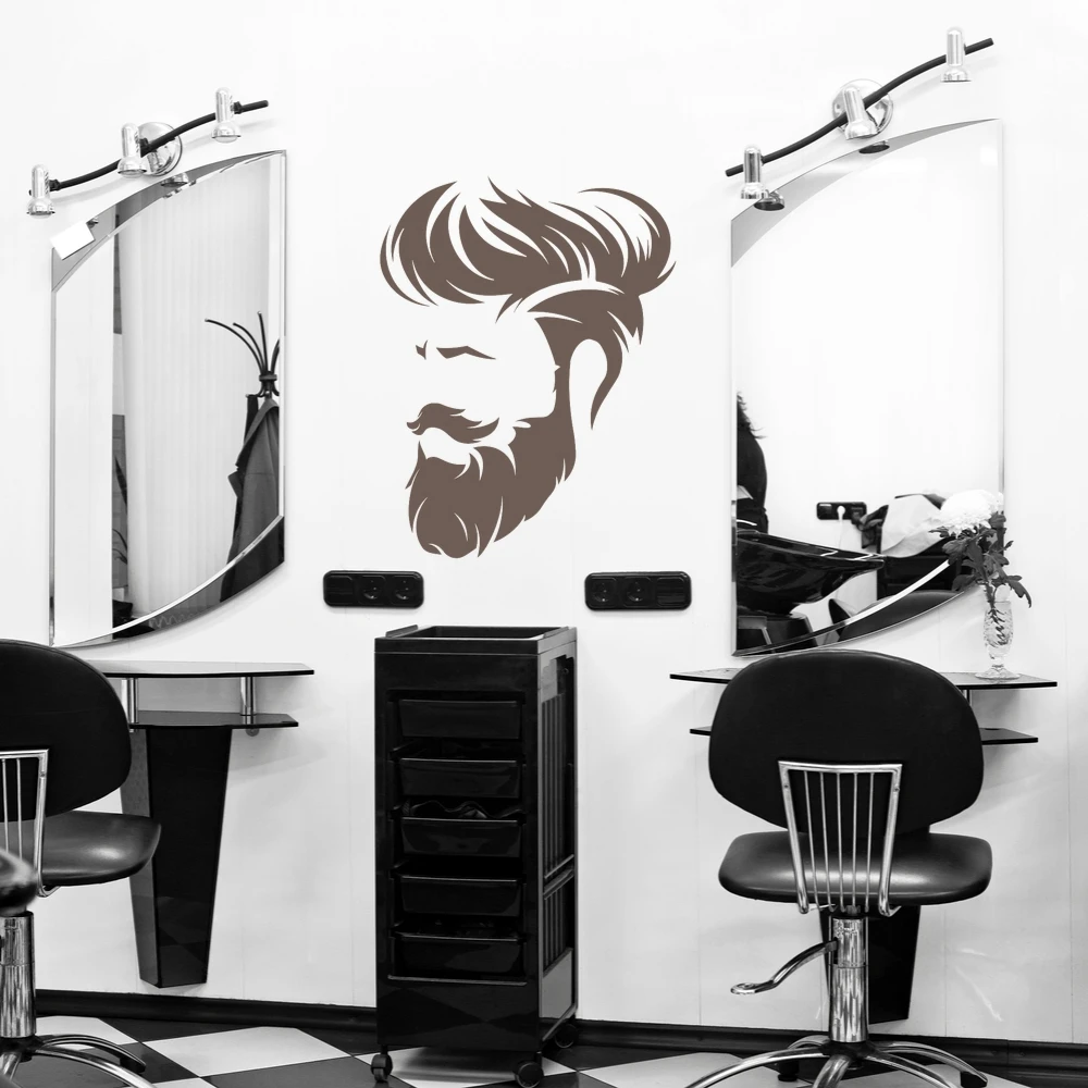trending hairstyle for men wall sticker decal hair salon sticker haircut room wall art decoration a00466 wall stickers aliexpress trending hairstyle for men