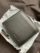 Cartera larga de cuero para hombre, billetera plegable de moda, tarjetero de identificación, bolso de mano