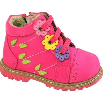 

Captain Junior Leather Girl Pink Flower Boots For Autumn And Winter Kid Footwear / Flexible And Soft Sole/antibacterial