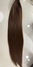 MANWEI-Extensiones de cabello para dama, extensor de pelo sintético de 24, de coleta natural largas y lisas, 60g por pieza, no teñible
