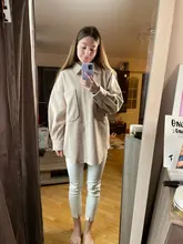 Outwear Jackets Long-Coats Camel ZXQJ Woolen Girls Chic Elegant Spring-Autumn Vintage Women