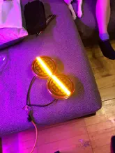 MICTUNING-Luz LED redonda para remolque, luz ámbar de 5,3 pulgadas con luz de freno/DRL/ Flow, señal de giro ámbar para coche, camión, barcos, Buses y furgonetas, 2 uds.