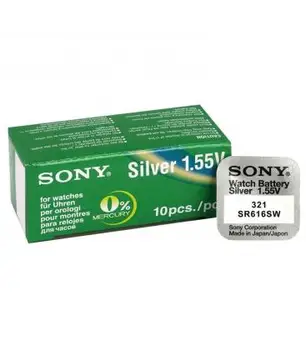 

Pilas de boton Sony bateria original Oxido de Plata SR616SW blister 2X Unidades