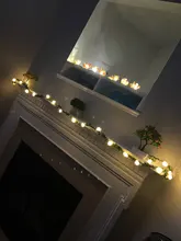 Flower Led Lights Garland-Decor Battery-Powered Fairy-String Rose Party Wedding-Valentines