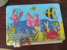 Juegos de pesca divertidos para niños, rompecabezas magnético de madera, juguetes interactivos para padres e hijos, educativo para cumpleaños